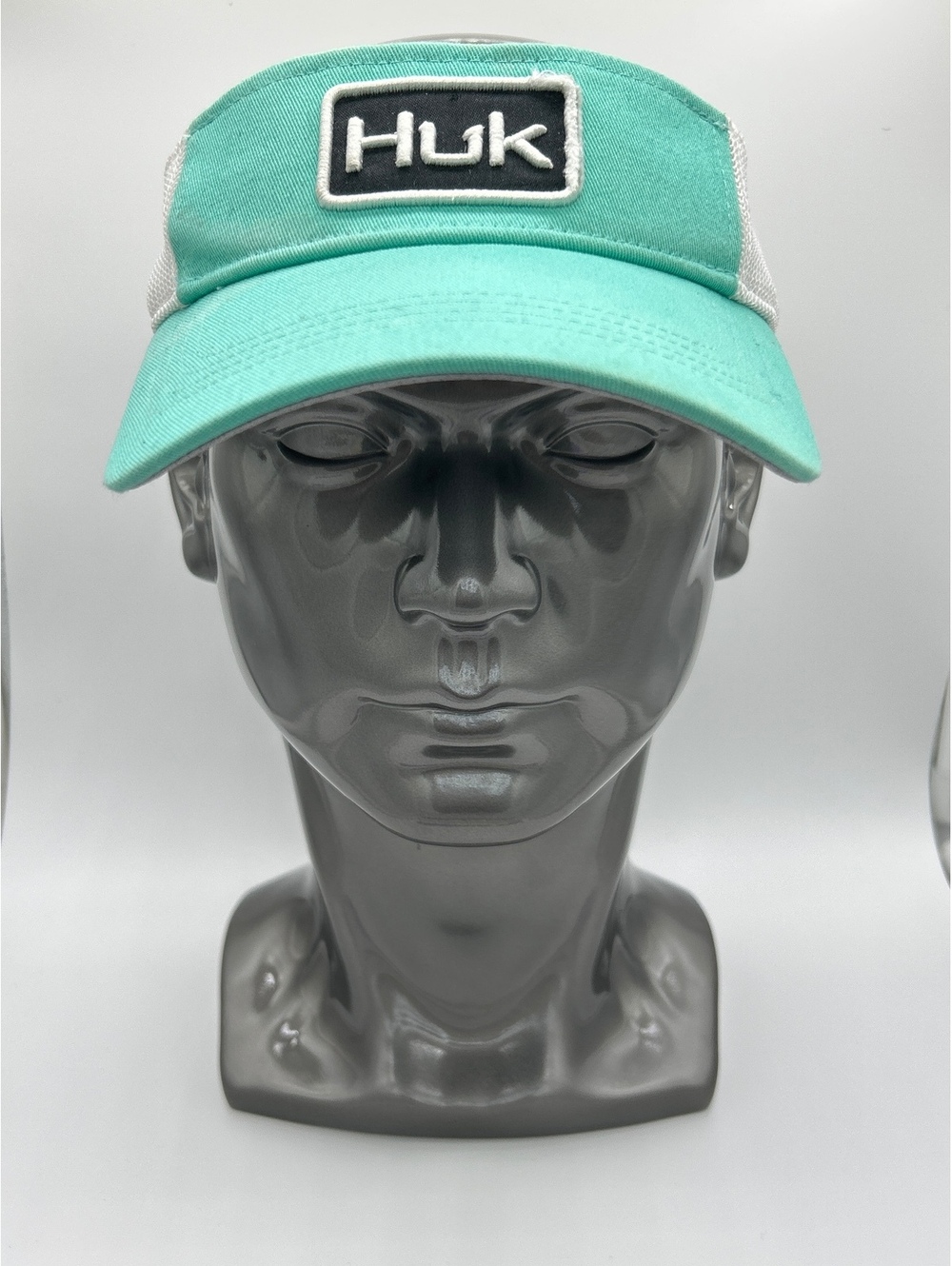 Huk Aqua and White Mesh Adjustable Visor Cap